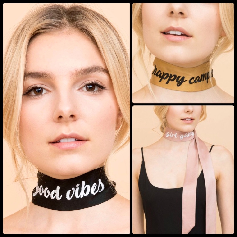 NEW FRIENDS COLONY 🌙 Silk Tie Choker NWT